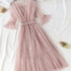 A Line Two Pieces Tulle Dress With Sequins P336