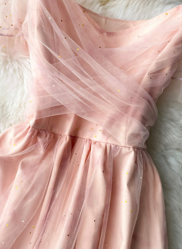 Pink Tulle Short Dress Summer Dress P333 - Image 3