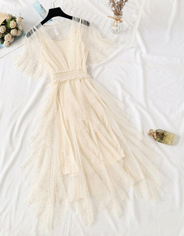 Girl Summer Dress A Line Tulle Dress With Sequins P335 - Image 6
