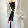 A Line Long Sleeve Little Dress Black Dress P342