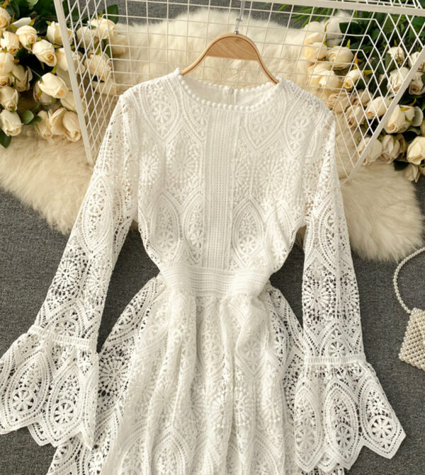 A Line Lace Long Sleeve Dress Fashion Dress P334 - Image 6