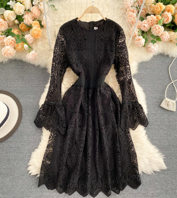 A Line Lace Long Sleeve Dress Fashion Dress P334 - Image 7