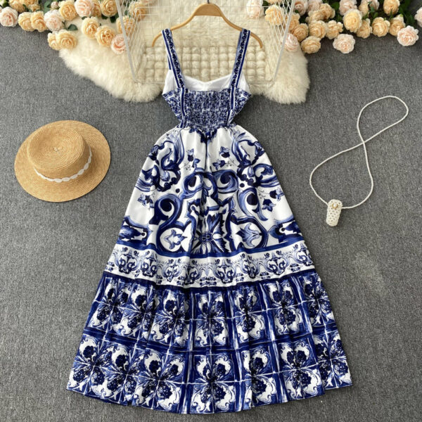 Sexy spaghetti straps summer bohemia dress women's dress P134 - Image 3
