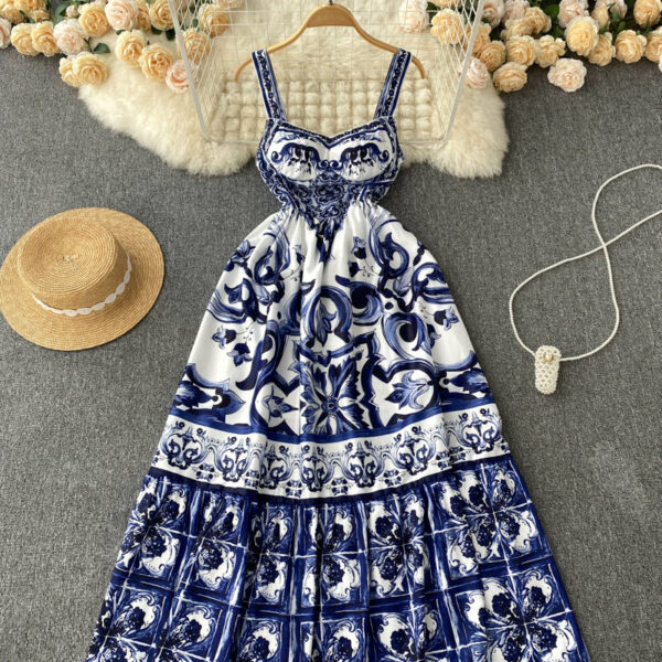 Sexy spaghetti straps summer bohemia dress women's dress P134 - Image 5
