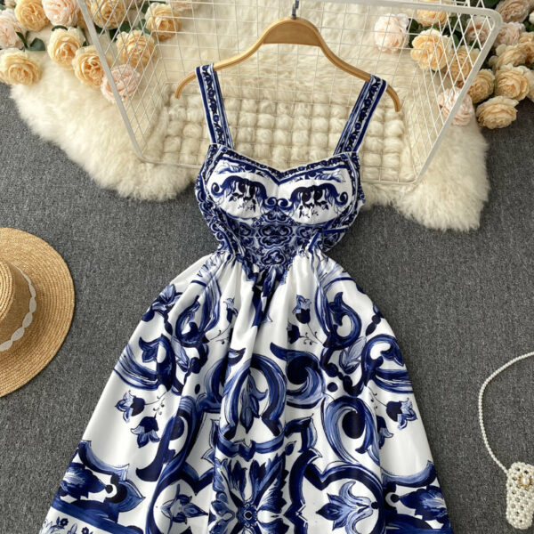 Sexy spaghetti straps summer bohemia dress women's dress P134 - Image 4