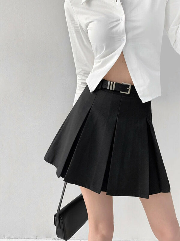 Academia aesthetic belt skirt - Image 4