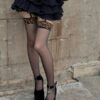 Dark leopard suspender stockings tights