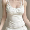 Delilah lace trimmed fake two-piece camisole