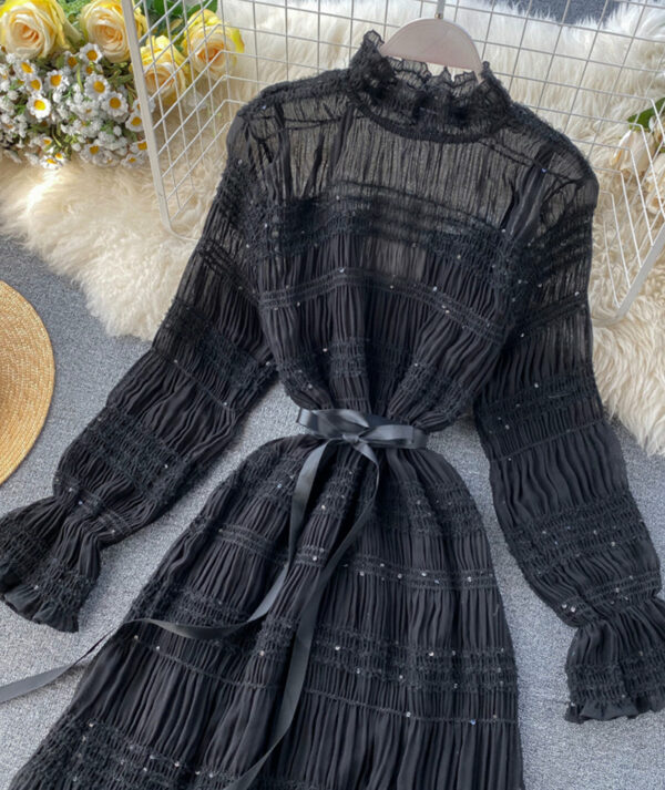 Unique Tulle Long Sleeve Dress Fashion Dress P322 - Image 2