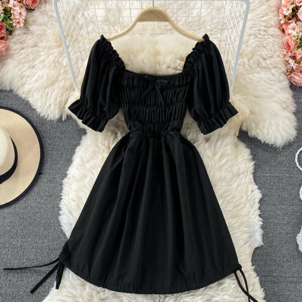 Cute Puff Sleeve A Line Dress P310 - Image 2
