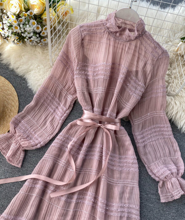Unique Tulle Long Sleeve Dress Fashion Dress P322 - Image 4