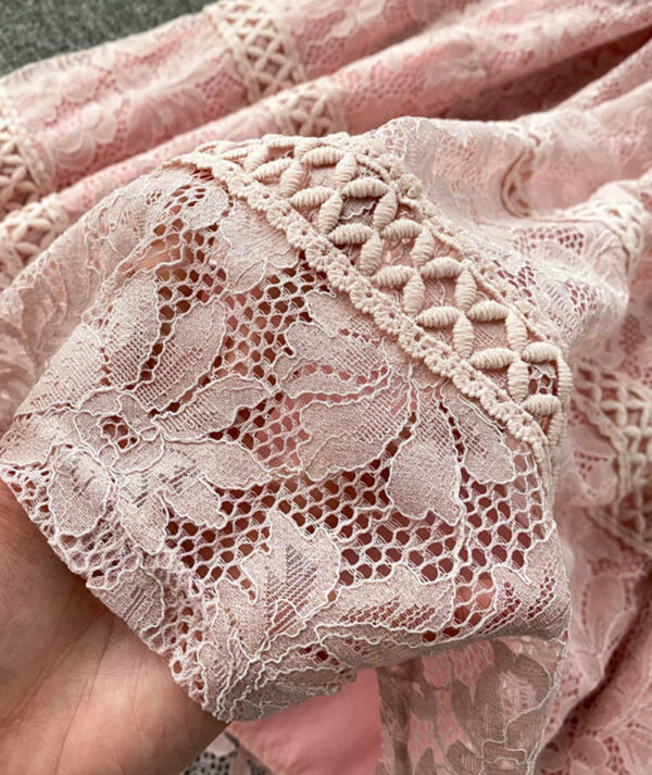 Elegant O-neck Lace Long Sleeve Dress P316 - Image 6