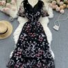 Black A Line Lace Short Dress Fashion Dress P299