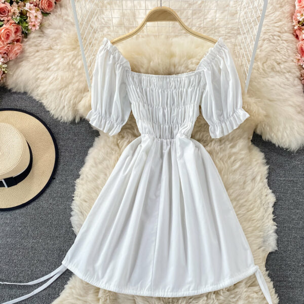 Cute Puff Sleeve A Line Dress P310 - Image 5