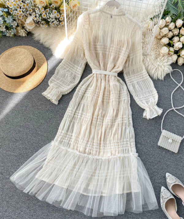 Unique Tulle Long Sleeve Dress Fashion Dress P322 - Image 9