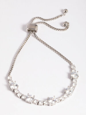 Rhodium  Tennis Bracelet