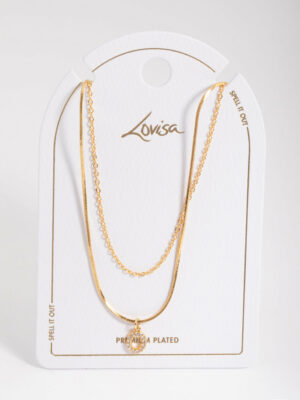 Letter O Layered Initial Necklace