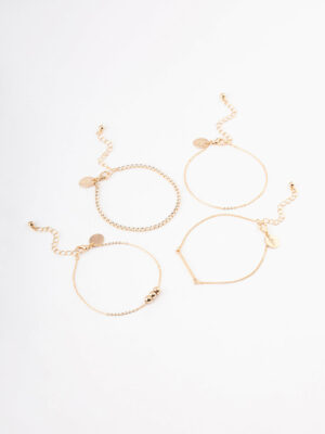 Ball Chain Bracelet 4-Pack