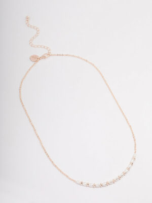 Rose Pearl Smile Necklace