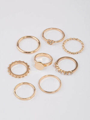 Disc & Heart Ring 8-Pack