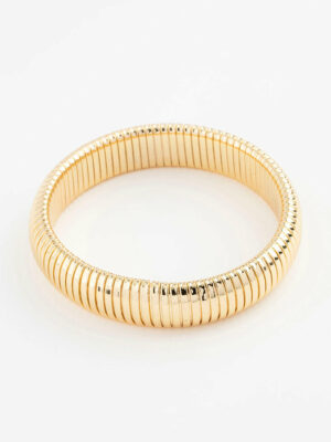 Wide Ribbed Bangle