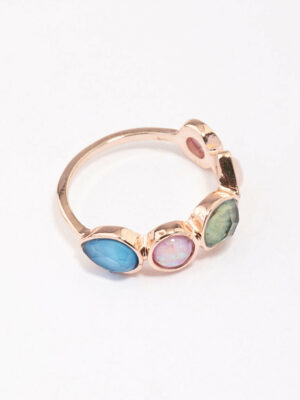Rose Pebble Stone Ring