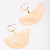 Fabric Flower Huggie Earrings