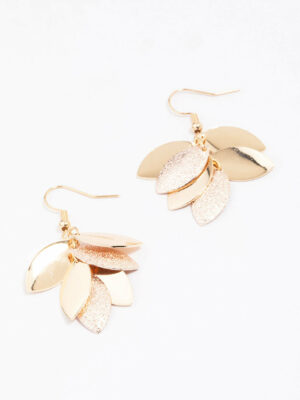 Textured Leaf Earrings